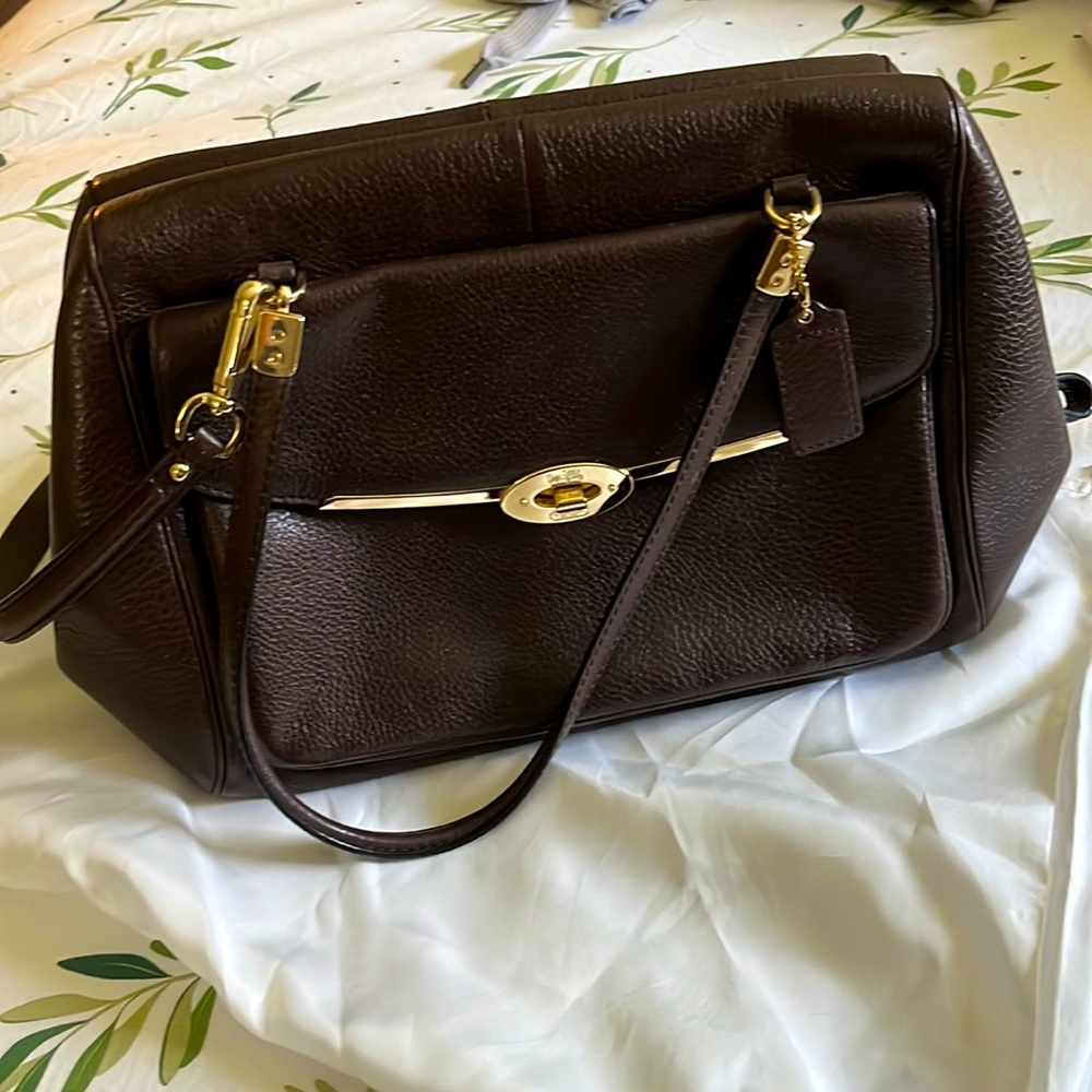 Brown Leather Coach Purse